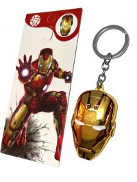 LLAVERO METAL MARVEL Y DC IRON MAN(DORADO)